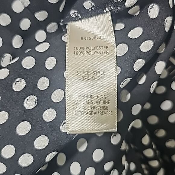 MAX STUDIO Hi-Lo Black & White Faux Wrap Top - Size Large - Picture 8 of 8